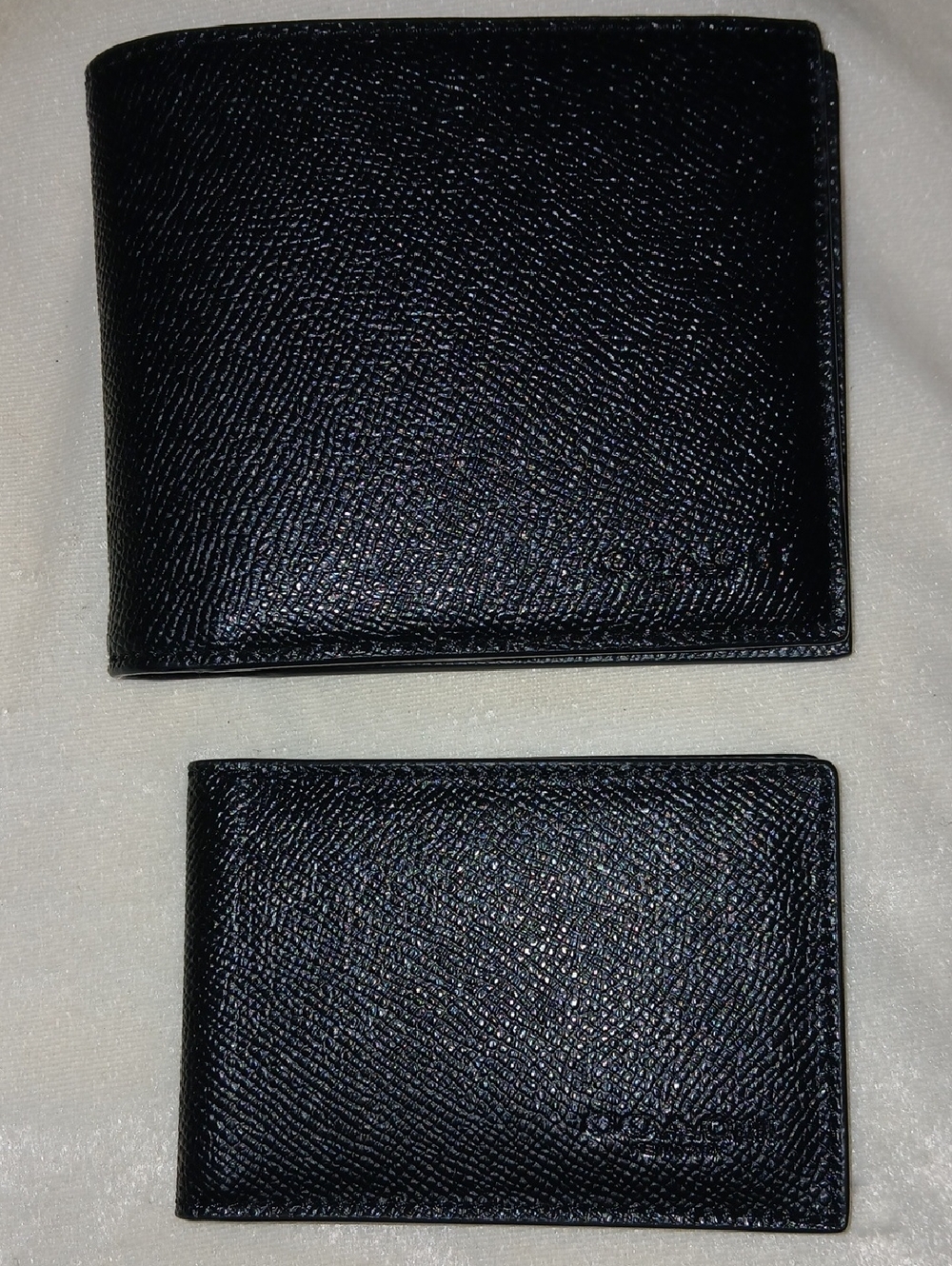 Coach Men's Black Crossgrain 3 In 1- Classic Style Wallet